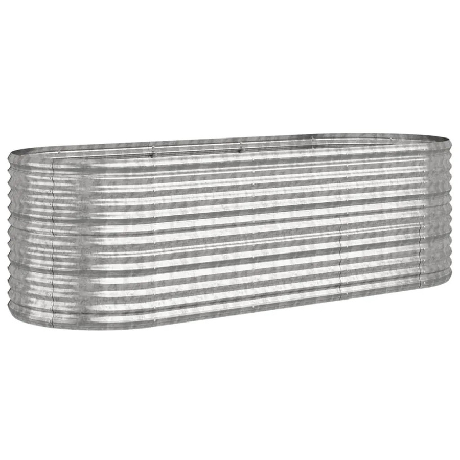 Furnicato Hochbeet aus verzinktem Stahl in Silber, B/T/H: 224 x 80 x 68 cm - Bild 2