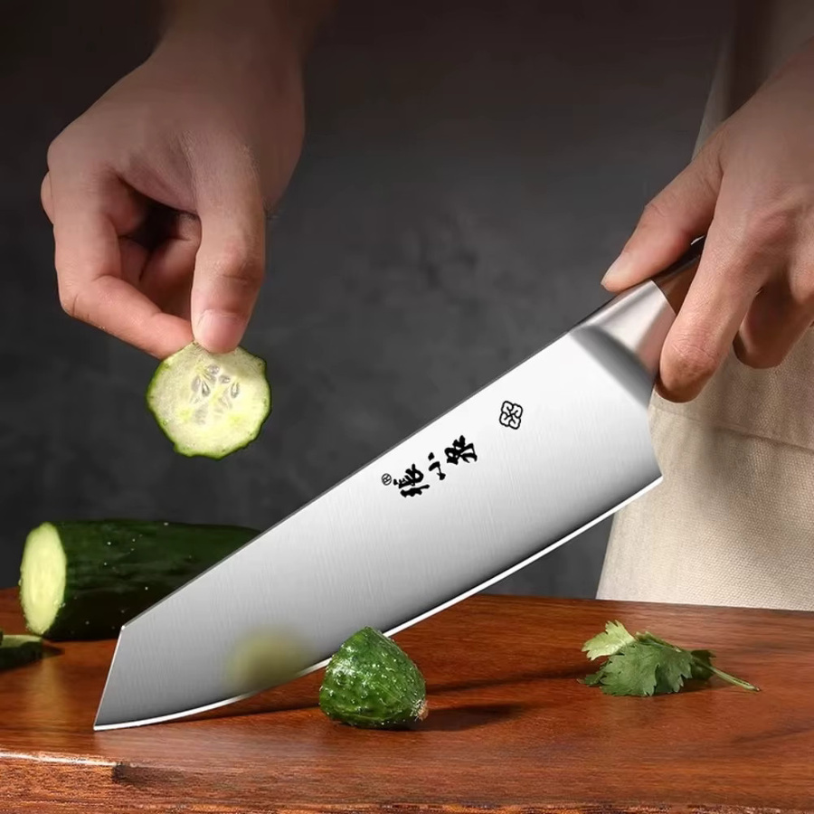 PLYS Japanisches Mehrzweckmesser aus Edelstahl in Silber mit Holzgriff - Bild 2