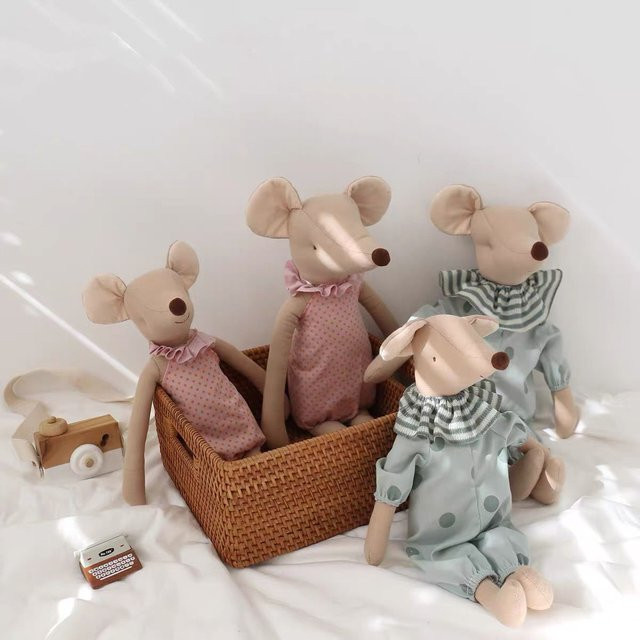 mumamuying Kleine Maus-Puppe, Kissen-Baumwollpuppe, Rosa / Pink - Bild 1