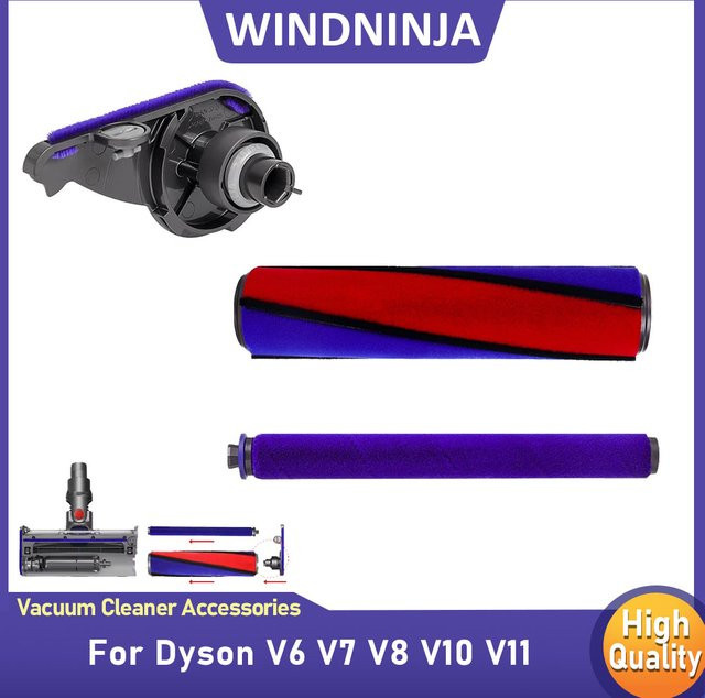Dyson Ersatzteil-Set mit Seitenabdeckung und weichem Samt-Hauptbürsten-Set für V6 V7 V8 V10 V11 Staubsauger Bürstenstangen-Endabdeckung - Bild 1