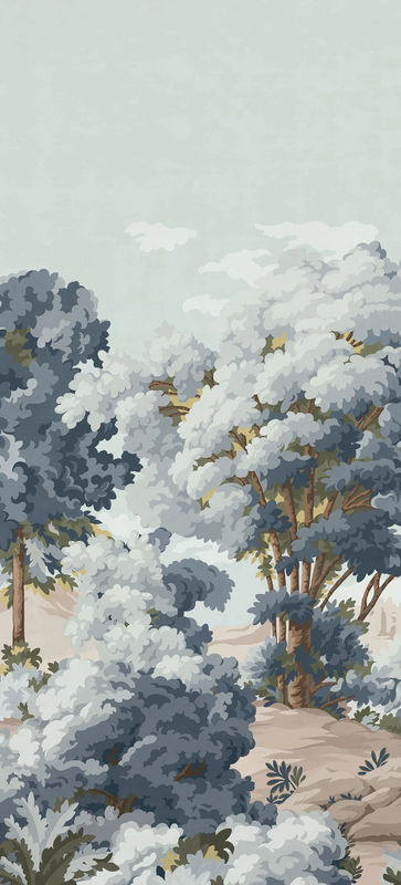 Isidore Leroy Tapete Vallée des Peintres Mural in Blau mit Natur- und Landschaftsmotiv - Bild 3
