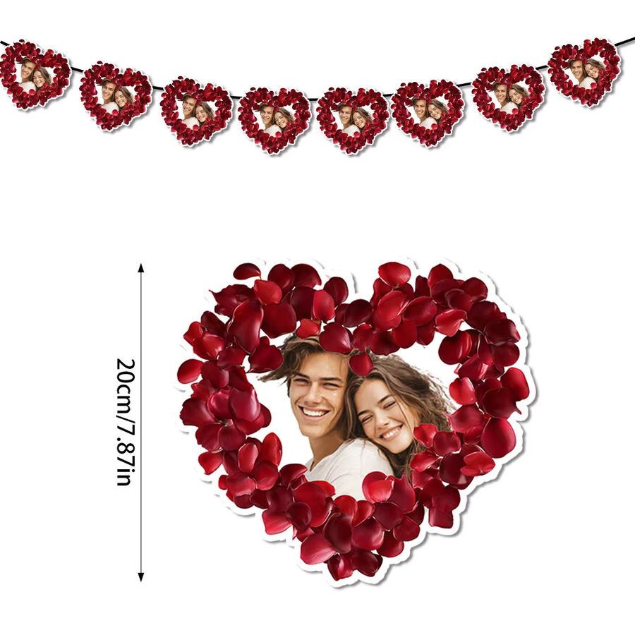 joy-enlife Valentinstag Girlande mit rotem Liebesherz-Design als hängende Dekoration für Hochzeit und Verlobung - Bild 2