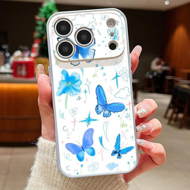 Magnetische iPhone Hülle mit Ölgemälde Blumenmuster von Chinatop-3c in Grau, Hybrid TPU+PC Mattes Cover kompatibel mit iPhone 17 Pro Max, iPhone 16 Pro Max, iPhone 15, iPhone 14 und iPhone 13 - Bild 1