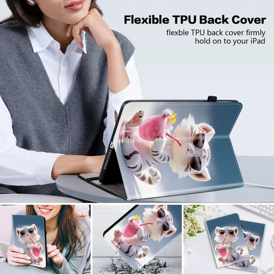 PU Ledertasche für Nokia T21 10,4 Zoll 2022, T20 10,4 2021 und T10 8,0 2022 mit Standfunktion in Multicolour - Bild 4