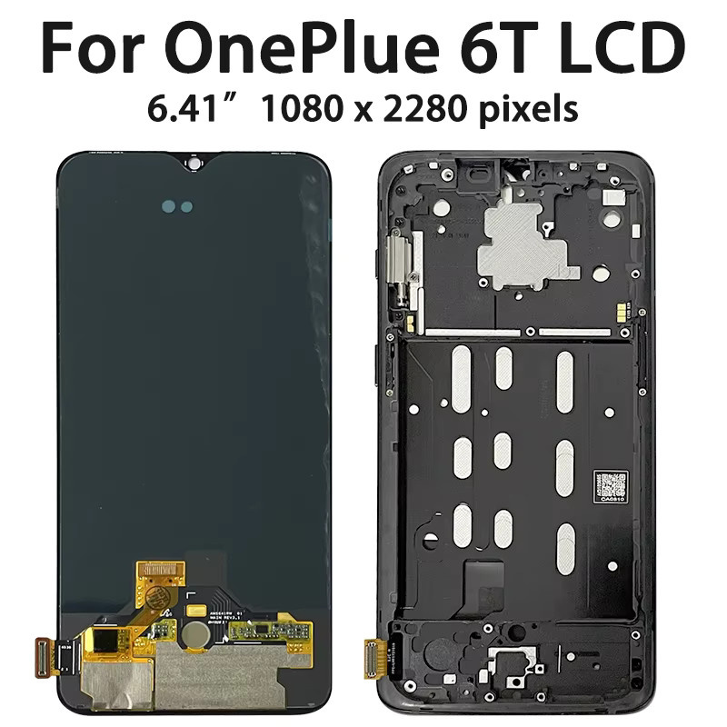 OnePlus 6T AMOLED Display Ersatz mit Touchscreen Digitizer Montage in Schwarz 6.41 Zoll - Bild 2