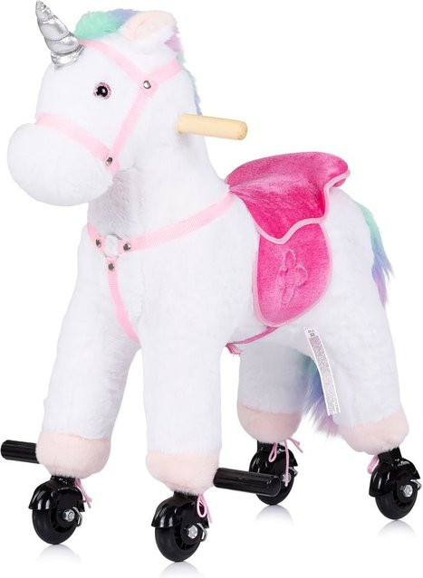 Chipolino Tiere Rutscher Rollpferd Plüsch weiß - Bild 1