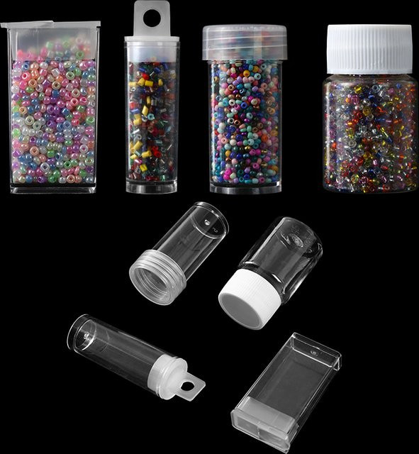 QIAO Vorratsbehälter aus Kunststoff für Perlen und Diamantmalerei, transparent - Bild 1