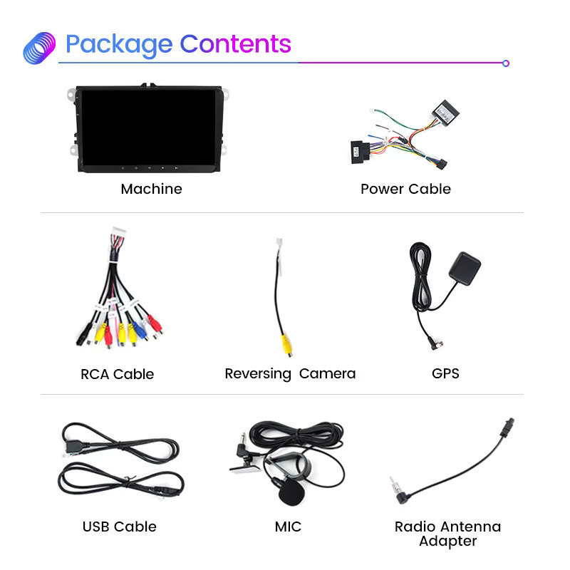 MEKEDE Android 15 Autoradio mit 9 Zoll IPS-Bildschirm für Volkswagen Passat B6 B7 Golf 5 6 Polo Jetta und Skoda, Multimedia-Player mit Bluetooth und Carplay in Schwarz - Bild 6