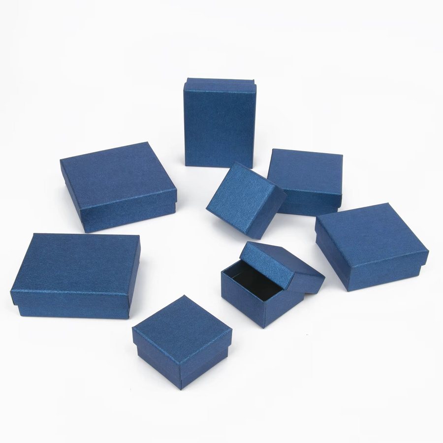 TANANTA Schmuckschatulle Royal Blue aus Papier als Organizer für Ringe, Ohrringe, Broschen, Halsketten und Armbänder - Bild 3