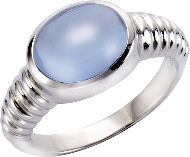 Jamelli Ring 925 Silber rhodiniert, Quarz blau - Bild 1