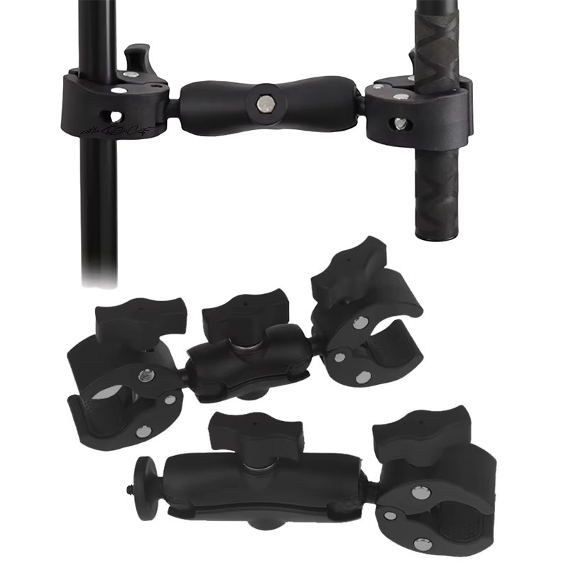 SD&HI Universal Lenker Halterung Super Clamp für GoPro 13 12, Insta360 X3 und DJI in Schwarz - Bild 3