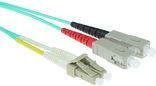 ACT OM3 Multimode Duplex Glasfaser-Patchkabel LSZH mit LC und SC Steckern, Länge: 22 m, Farbe: Blau/Mehrfarbig - Bild 1