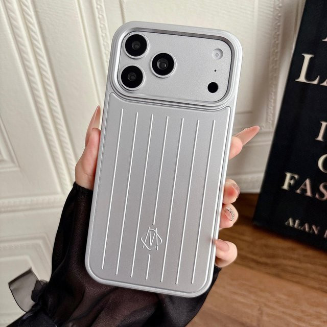 Apple 2-in-1 Luxus-Hülle mit Ständer für iPhone 17 Pro Max und iPhone 13 Pro Max in Silber - Bild 1