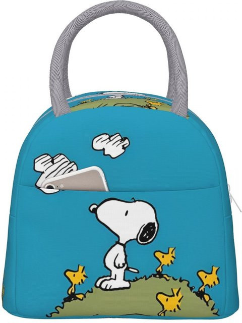 Bandai Snoopy Peanuts Isolierte Lunchtasche, auslaufsicherer Essensbehälter in Blau - Bild 1