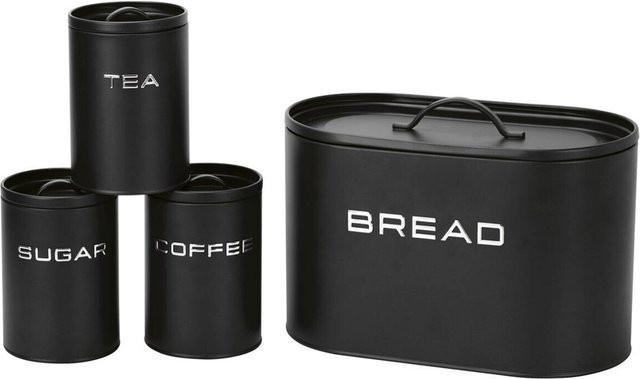 GOURMETmaxx Vorratsdosenset schwarz, luftdicht und auslaufsicher, B/H/L: 18 x 23 x 34 cm - Bild 1