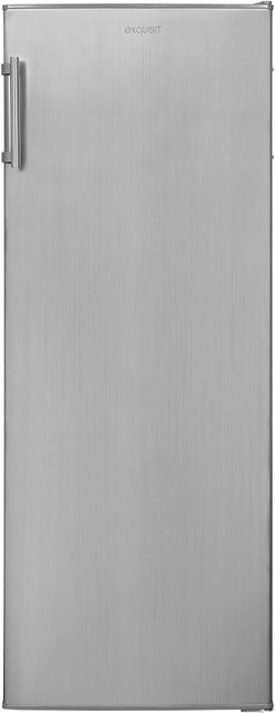 Exquisit Vollraumkühlschrank KS320-V-H-040E in Inoxlook Silber ohne Gefrierfach - Bild 1