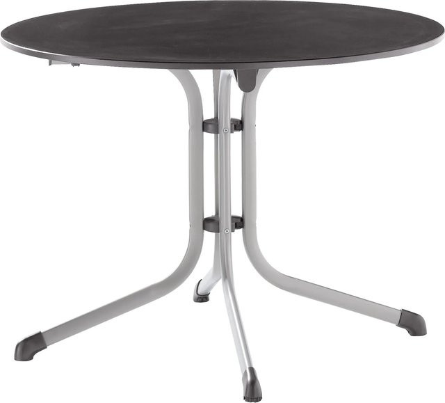 Sieger Boulevard Klapptisch Rund Vivodur Silber/Schieferoptik Anthrazit B/T/H: 100 x 100 x 73 cm - Bild 1