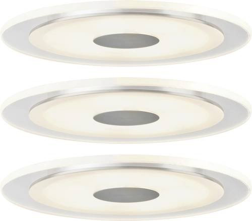 Paulmann Whirl LED-Einbauleuchte 3er Set, Silber/Weiß, 18W, Warmweiß - Bild 1