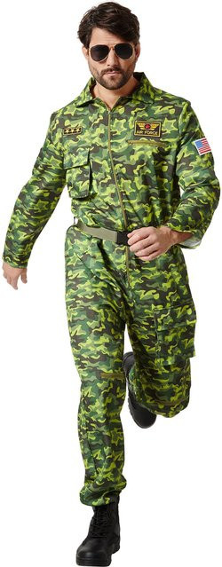 tectake Herrenkostüm Air Force Pilot Camouflage - Bild 1