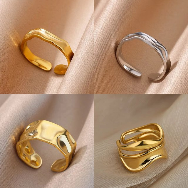 ICFTZWE Ring Edelstahl, Gold, Damen - Bild 1