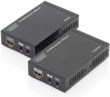 DIGITUS Professional 4K HDMI Extender Set DS-55500 HDBaseT Video Audio Infrarot Übertrager über RJ45 Netzwerkkabel bis 70 m Schwarz - Bild 1