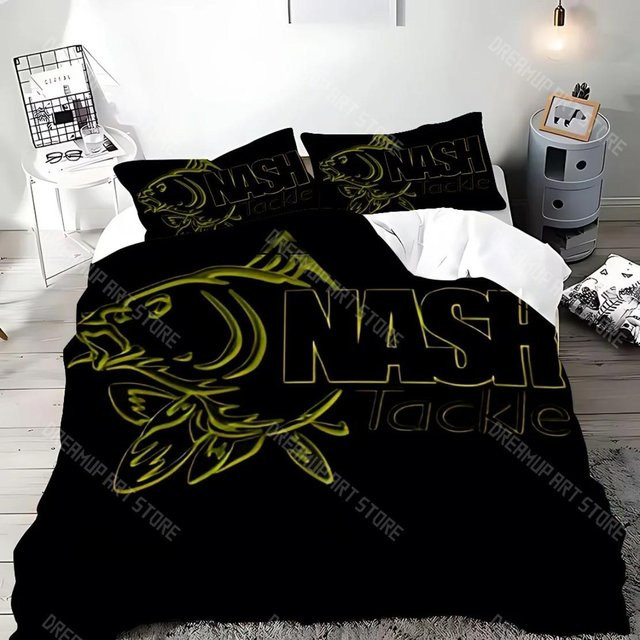 Bettwäscheset Binchi Fitness mit Angel-Nash-Motiv in Schwarz, bestehend aus Bettbezug und Kissenbezug, B/H: 150 x 200 cm - Bild 1