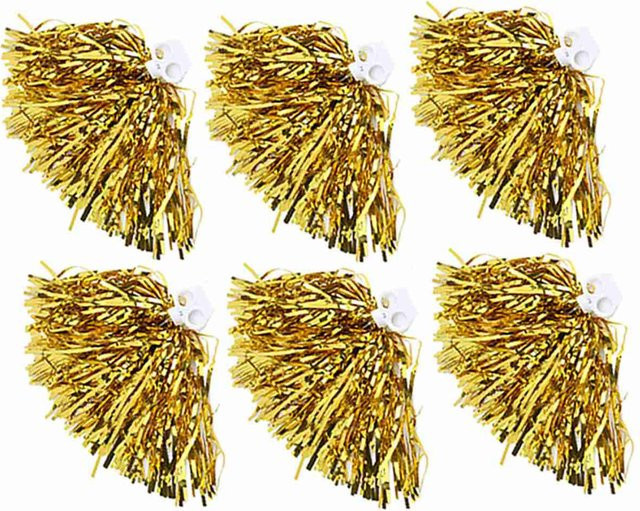 Fishine Cheerleader Pompons, golden yellow, 6-teiliges Set - Bild 1