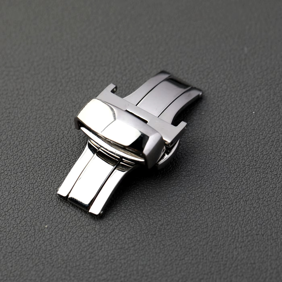 Raystray Armbandverschluss Edelstahl, Leder, Silber-Roségold, Bicolor - Bild 1
