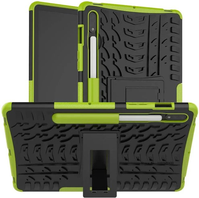 Armor Kickstand Schutzhülle für Samsung Galaxy Tab A11, A9 Plus 11 Zoll, A8 10.5, X200, X205, A7 Lite T220 und S6 Lite 10.4 in Grün - Bild 1