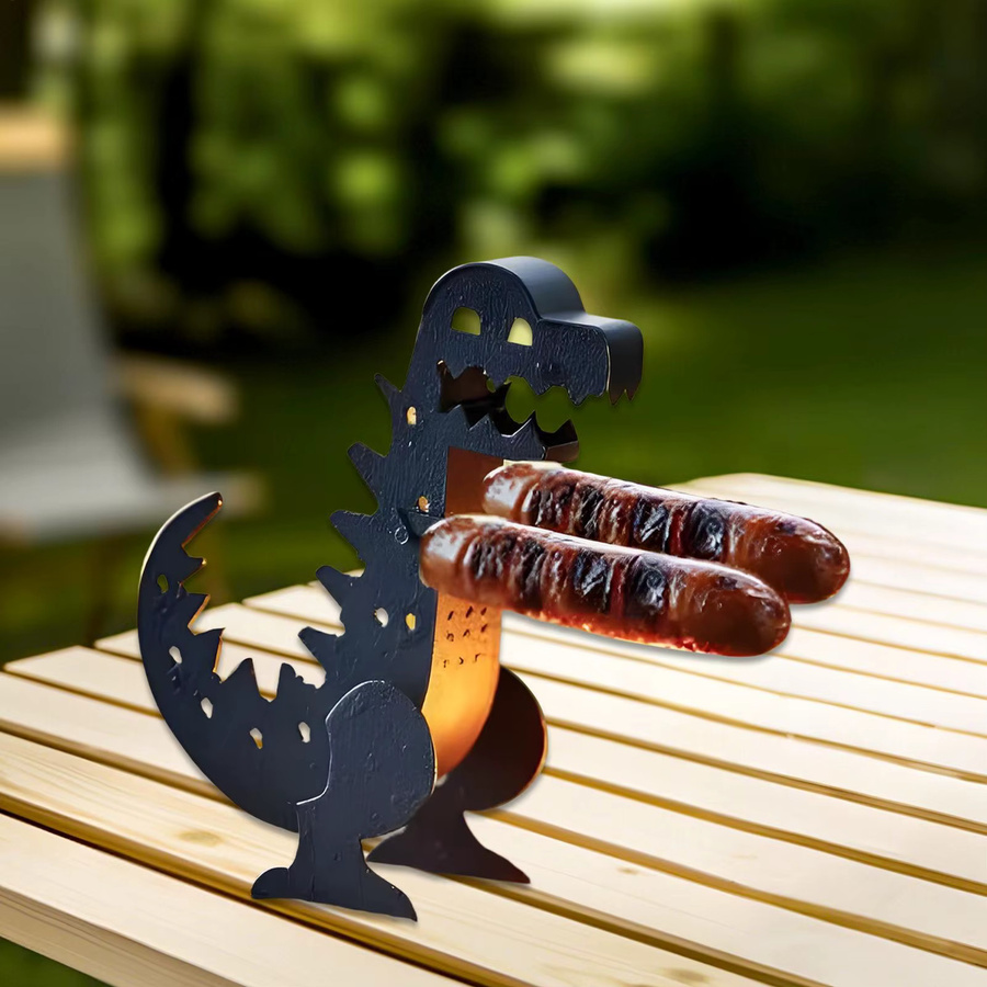 MonsterWurst Tragbarer BBQ Wurst Halter aus Edelstahl für Camping und Picknick - Bild 2