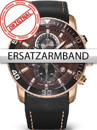 Perigaum Uhrenarmband Leder, Orbit P-1402-IR-BRBK - Bild 1