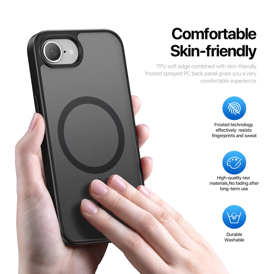Dux Ducis Magnetische Rückabdeckung Anti-Fingerabdruck Handyhülle für iPhone 16 Pro Max, iPhone 16 Plus, iPhone 16e und iPhone 17e in Mehrfarbig - Bild 2