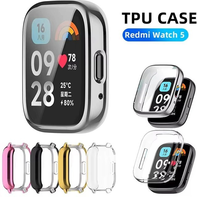 Xiaomi Displayschutzfolie und TPU-Schutzhülle für Redmi Watch 5 Active/Lite Smartwatch, transparent - Bild 1