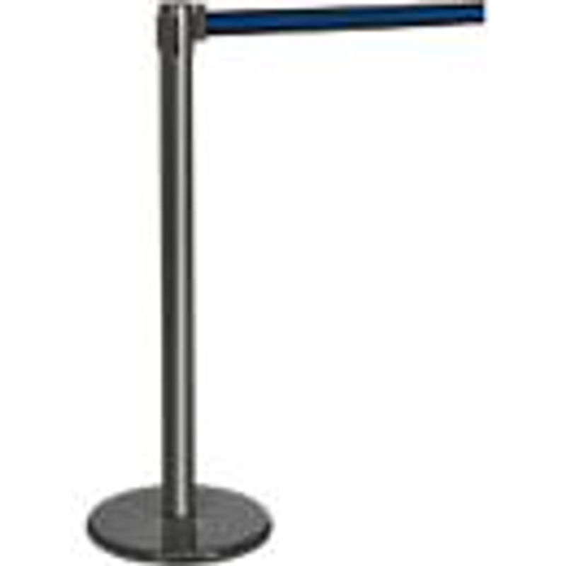 Guidesystems Gurtpfosten in Anthrazit mit schwarz-blauen Gurten aus Metall - Bild 2