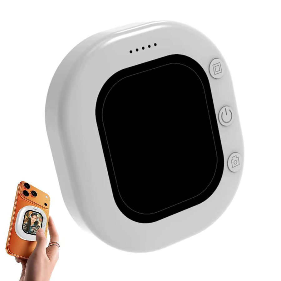 ILEPO Smartphone Selfie Bildschirmmonitor mit LED-Display und Clip-Halterung für die Rückkamera in Weiß - Bild 2