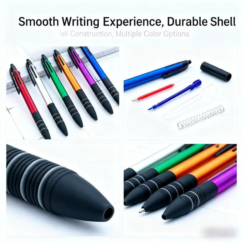 7er Set Multifunktionale Dreifarbige Kugelschreiber mit Stylus, Einziehbar, Mehrfarbig - Bild 4