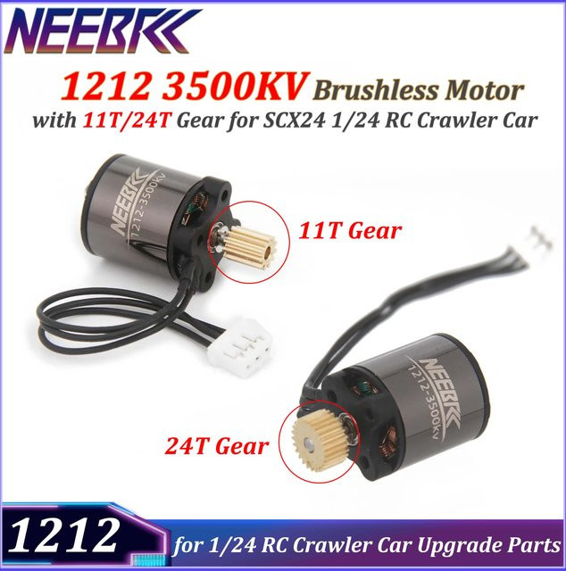NEEBRC 1212 3500KV Outrunner Bürstenloser Motor mit 11T/24T Getriebe, 1:24 - Bild 1
