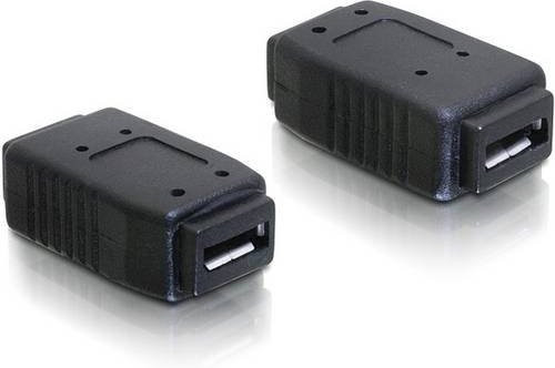 Delock USB 2.0 Adapter mit 2x USB 2.0 Micro-A und 2x USB 2.0 Micro-B Buchse, Schwarz, 65034 - Bild 1