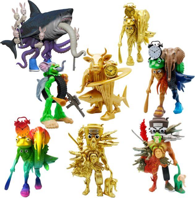 MINISO Hai Figur aus PVC als dekoratives Modell für deinen Schreibtisch in Multicolor - Bild 1