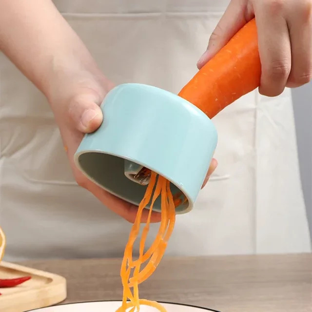 Venlohome Spiralslicer aus Kunststoff in Blau für Gemüse und Obst - Bild 1