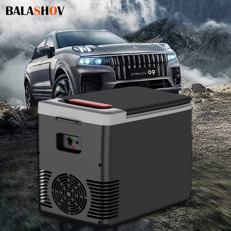 BALASHOV Mini-Kühlschrank 10L mit Kühl- und Wärmefunktion für Auto und Zuhause, tragbare elektrische Kühlbox mit 12V und 220V Anschluss - Bild 2