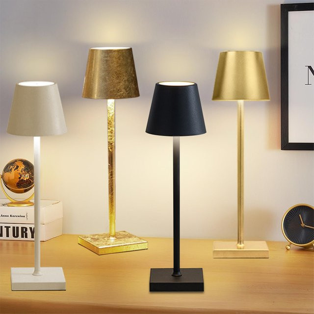 MeeToo Wiederaufladbare LED-Tischlampe mit Touch-Sensor und 3 Farbmodi für Schreibtisch und Nachttisch - Bild 1