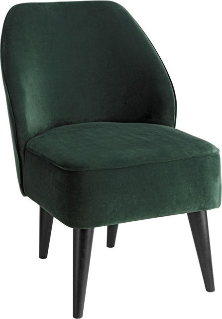 VEGA Loungesessel Lasse in Tannengrün mit Samtstoff, B/T/H: 54 x 60 x 82 cm - Bild 1