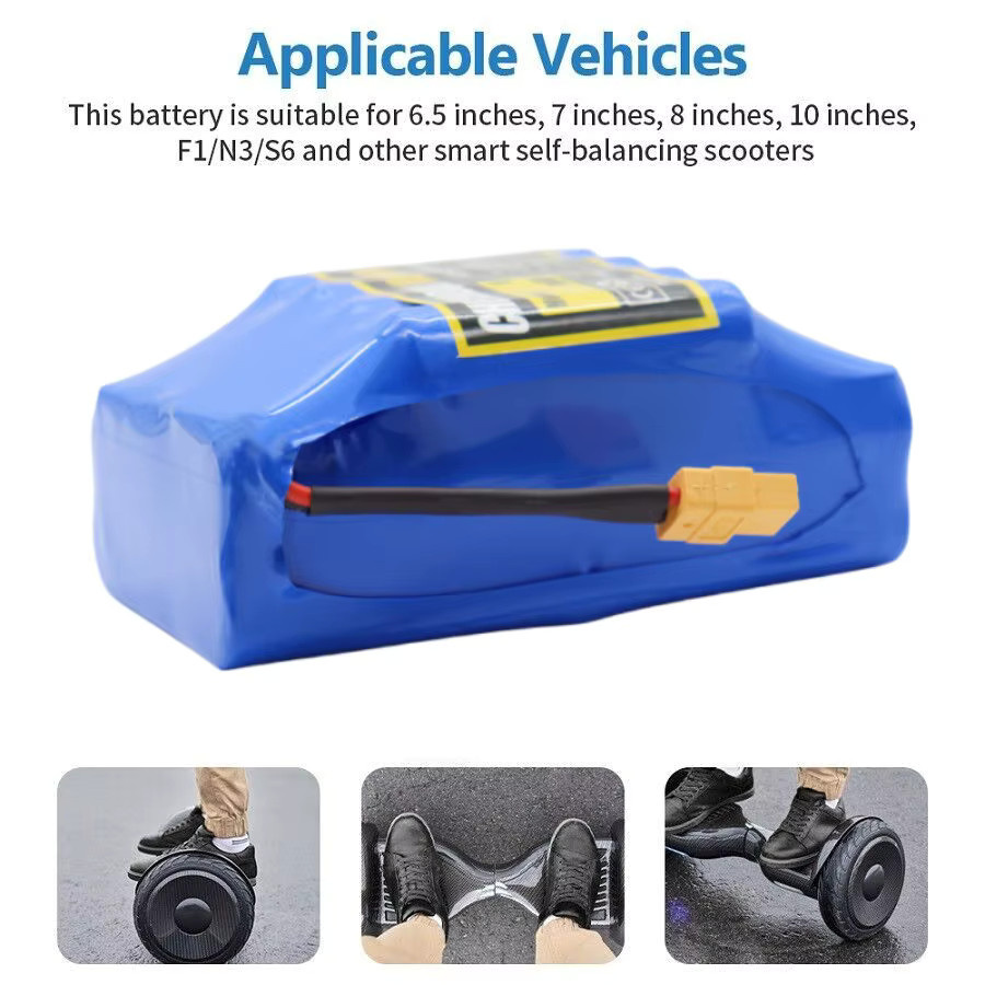 Aleaivy Wiederaufladbarer Lithium-Ionen-Akku 36V 12Ah 10s2p in Blau für elektrische Roller, Hoverboards und Einräder - Bild 1