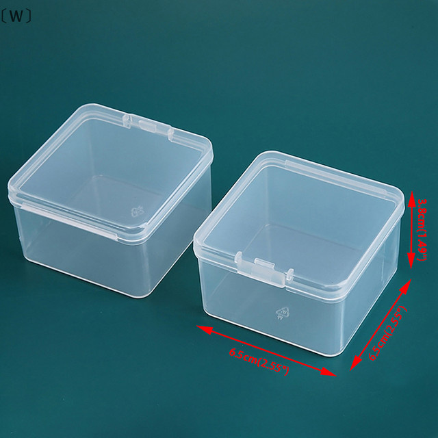 ómW zas Transparente Aufbewahrungsbox aus Kunststoff für Schmuck, Perlen und Angelwerkzeuge, B/T/H: 6,5 x 4,5 x 2,0 cm - Bild 1