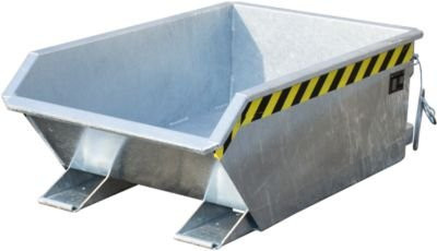 Kippbehälter Bauer Mini Typ MGU 270 in Silber, verzinkt, Inhalt: 270 l, Schüttkantenhöhe: 350 mm, B/T/H: 138,5 x 45,0 x 78,0 cm - Bild 1