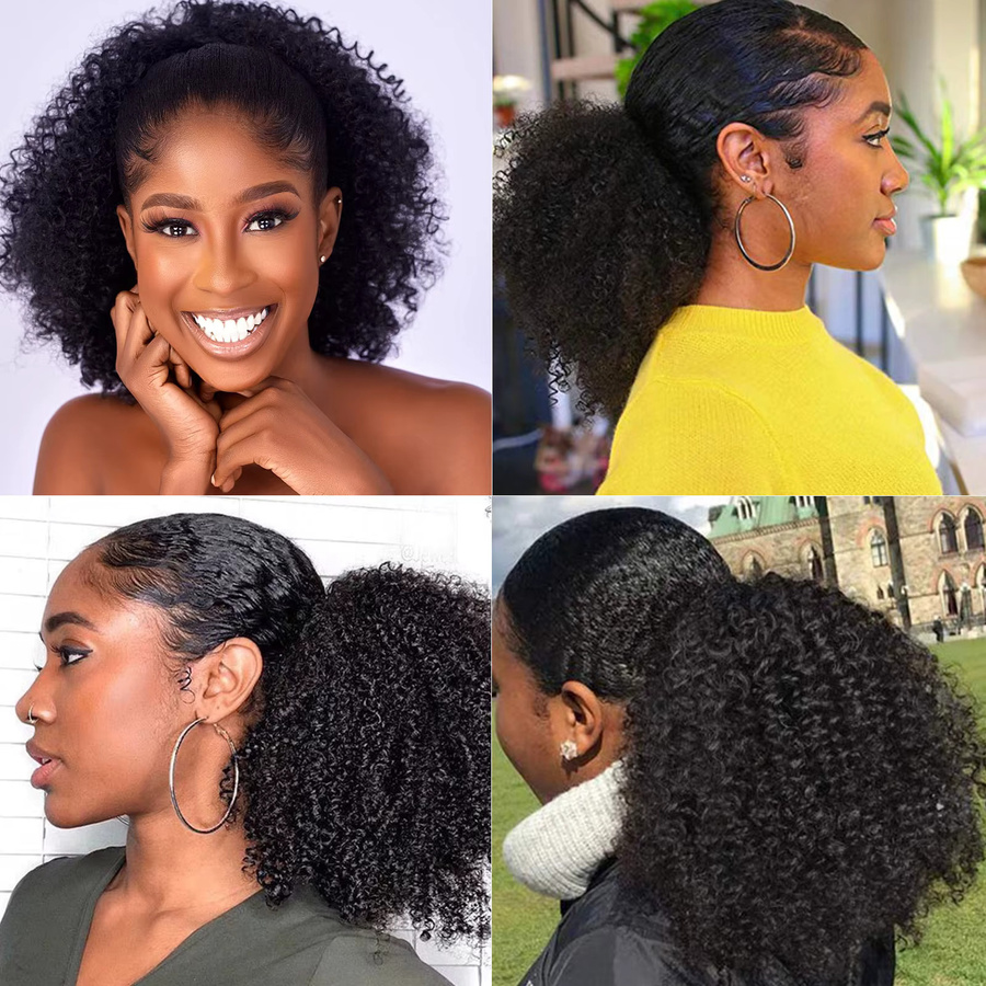 G&T Wig Afro Puff Haarteil, Kordelzug, Damen - Bild 5