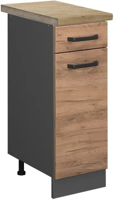 Vicco Küchenunterschrank R-Line Goldkraft in Eiche und Anthrazit, B: 30 cm, H: 81,6 cm, T: 60 cm - Bild 1