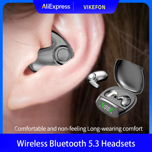 VIKEFON Bluetooth 5.3 Mini-Headset mit Geräuschunterdrückung und wasserdichter Technologie in Schwarz oder Weiß - Bild 1