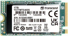 Transcend MTS400S 1TB Interne M.2 PCIe NVMe SSD in Schwarz - Bild 2
